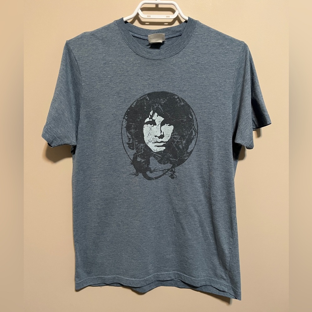 Unisex Blue Jim Morrison Graphic Tee, size M